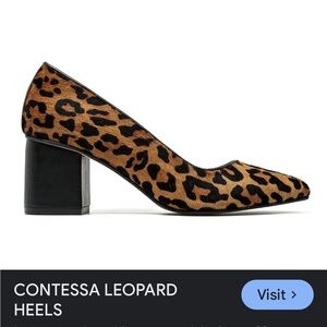 ALTA Contessa Limited edition Leopard Block Heels - Size 7